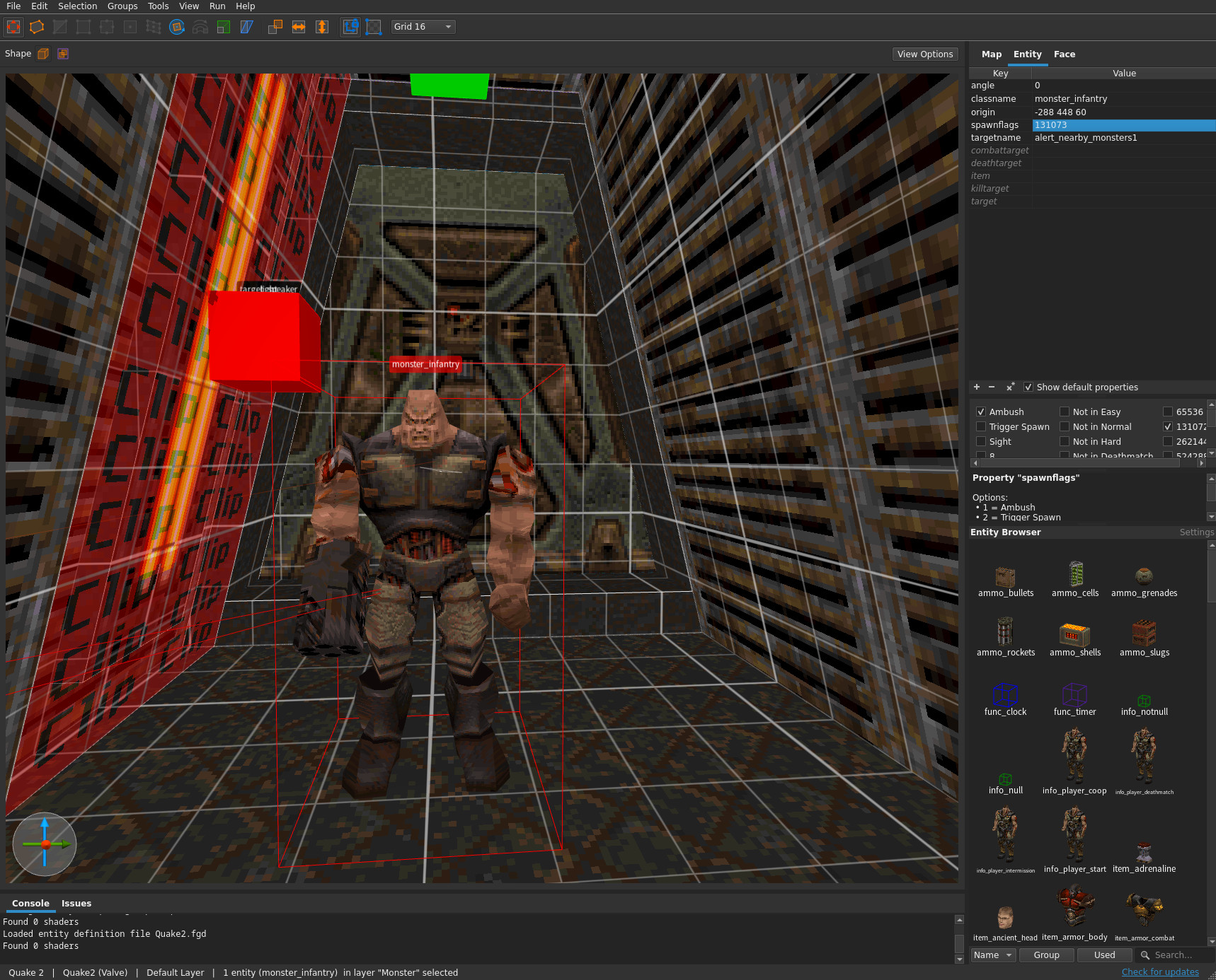 Entity editing in TrenchBroom